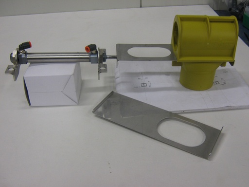Schuif voor pneumatische aftap Ø 63 mm systeem