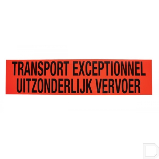 [WB90004] Bord 1250 x 300 mm "Transport exceptionnel uitzonderlijk vervoer"