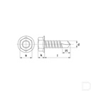 Zelfb.plaatschr. 6-kant 4,8x16 DIN 7504K 