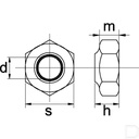 Borgmoer M18 RVS A4 DIN 985 