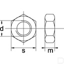 Lage moer M12 RVS A2 DIN 439B 