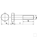 Bout M36x100 8.8 verzinkt DIN931 