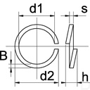 Vlakke Veerring M30 RVS-A2 