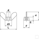 Vleugelmoer M10 RVS-A2 DIN 315 