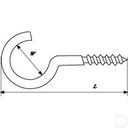 Schroefhaak 40mm verzinkt 