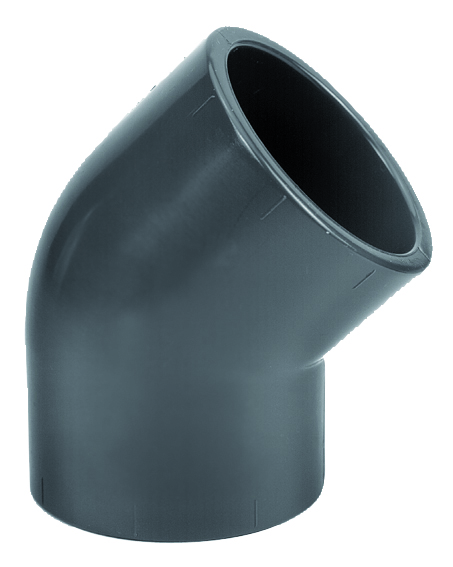 PVC knie 45° 63x63mm 16bar