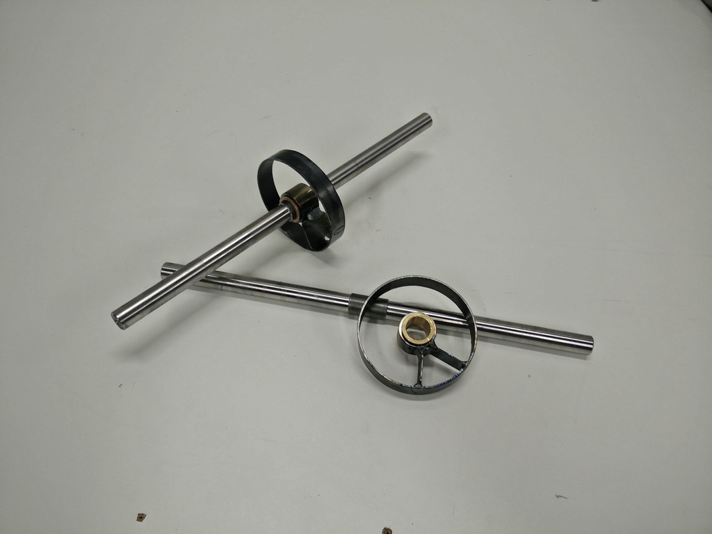 Tussenlager Ø 150 mm ongemonteerd (tussenlager + as + klembus) 