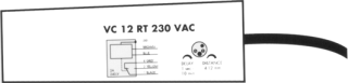 Afslagsensor (dol) vloeistof GA CAP voeler VC12RT230 230V