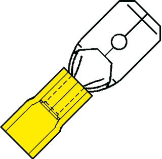 Aderdoorverbinder rond/vlak Vlakstekers SP4607H 6mm2 100st.