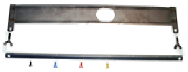 Roestvrijstalen 3 standenplaat en kleurnippels voor elke voersoort (excl aftap)