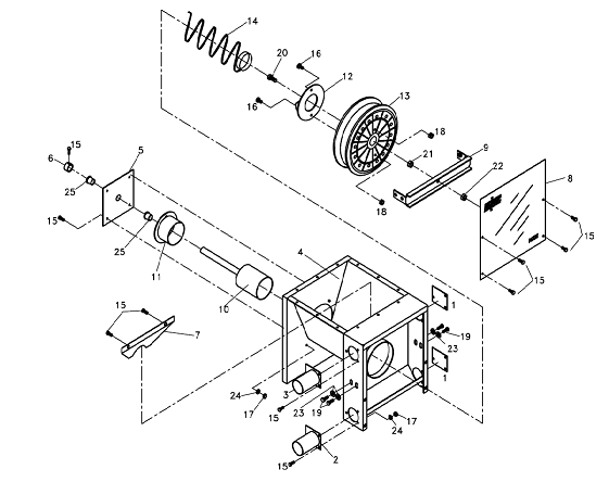 Hopperhuis Ø 50 mm Daltec systeem