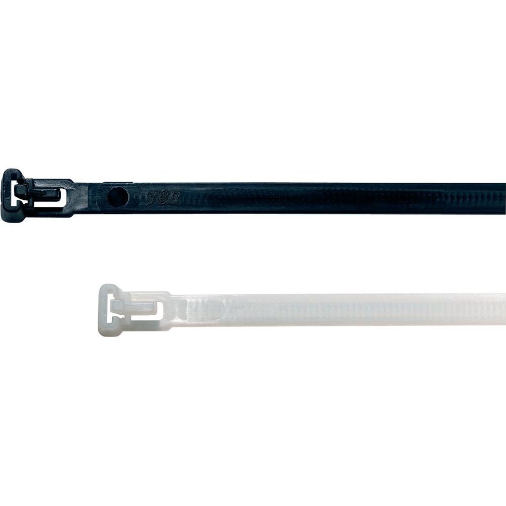 Kabelbinder (tyraps) herbruikbaar 7,6 x 200 mm naturel 