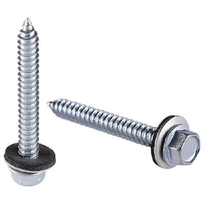 Plaatbout met neopreen ring 6.5x25 verzinkt DIN7976