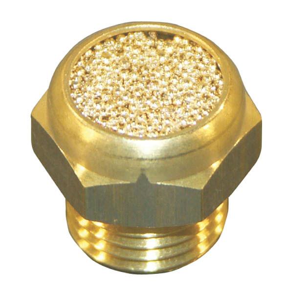 MW geluiddemper SEP-1/2"  Geluidsdemper Sinterbrons