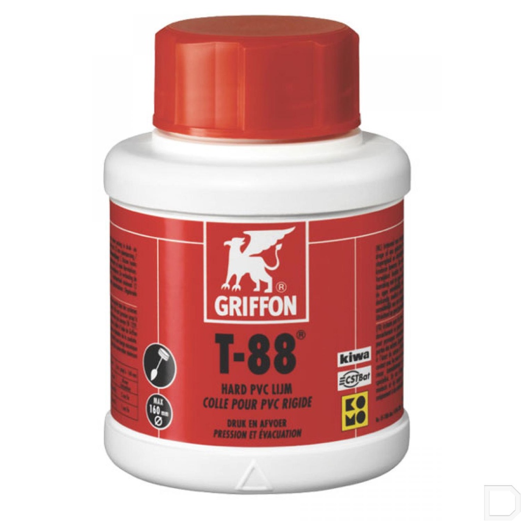 PVC lijm T88 kiwa transparant 250ml