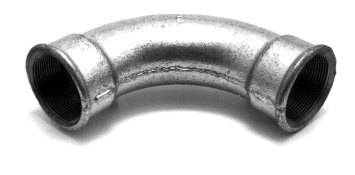 Bocht 90° 3/8" verz. bin/bin