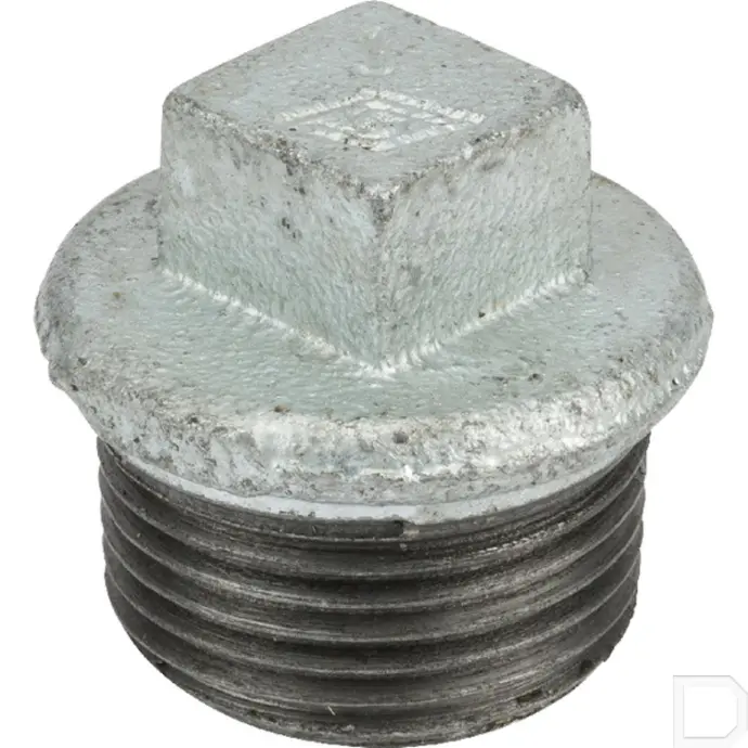 Stop 1/8"verzinkt met vierkant