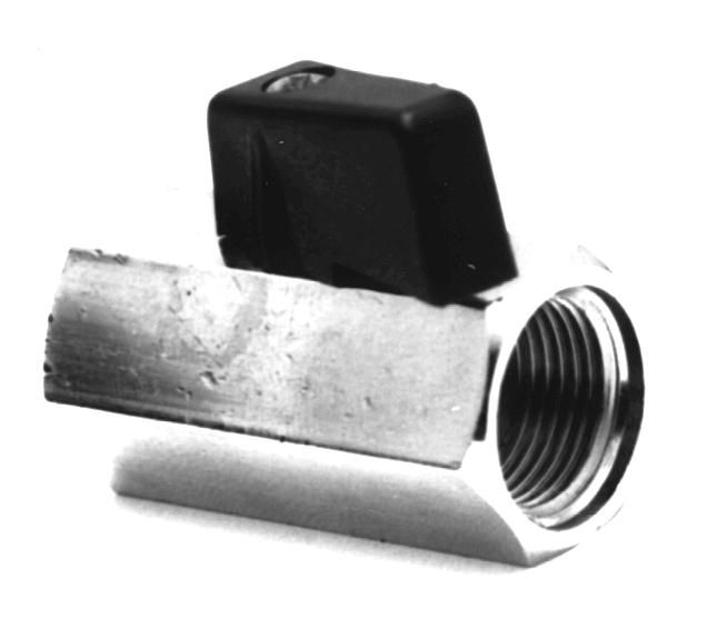 Mini kogelkraan ¼" messing