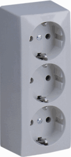 Wandcontactdoos (schakelmateriaal) ABL WANDCONTDS 3V RA OPB WIT