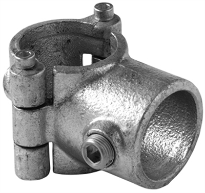 Gegoten open T-stuk scharnierend A70 1½'' th.vz.