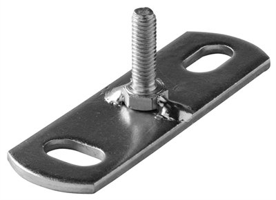 Muurplaat sleufgaten 15 x 8,5 mm, M8 x 20 mm buitendraad el.vz.