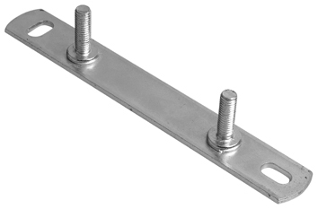 Muurplaat 2 x M8 buitendraad 90 hoh el.vz.