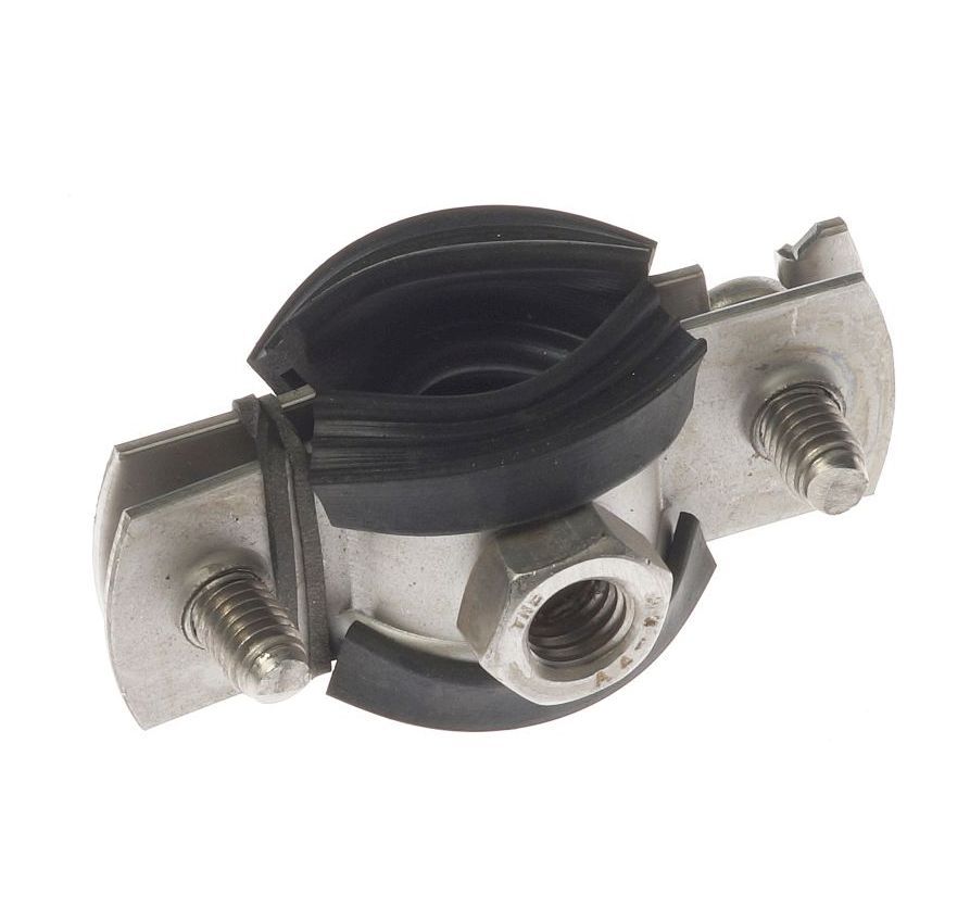 Pijpbeugel BIFIX®1301 M8 RVS 316 100-106 mm met rubber inlaag