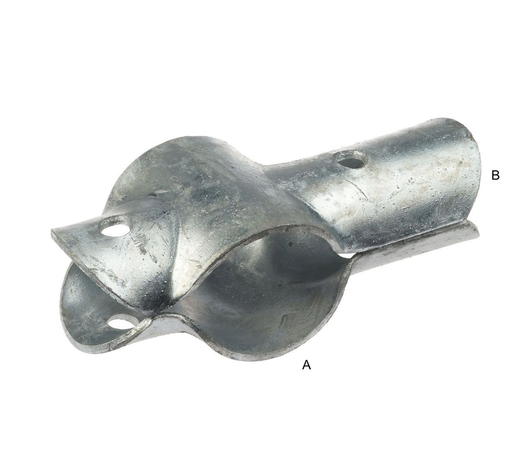 T-klem 2-delig met lip 1½'' x 1½'' th.vz. 
