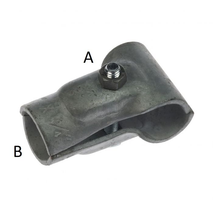 T-klem 2-delig TJ 210 1½'' x 1½'' th.vz. 