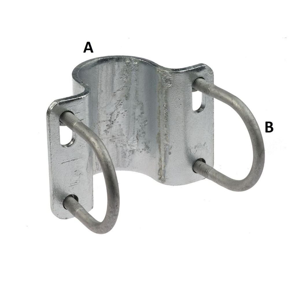 Kapbeugel 2½'' 2 gaten + 2 sleuven th.vz.