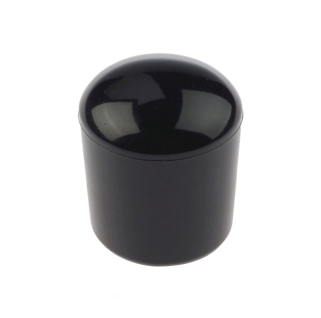 Kunststof dop 'om' Ø ½'' zwart