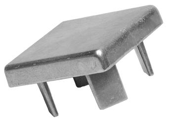 Aluminium vierkante insteekpaaldop 120 x 120 x 3 mm overschuif RAL 6009 groen