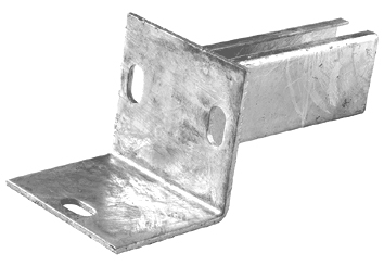 Voetplaat L- uitvoering voor koker 60 x 40 mm thermisch verzinkt