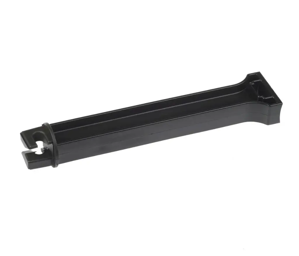 Kunststof vervangstrip met clip zwart