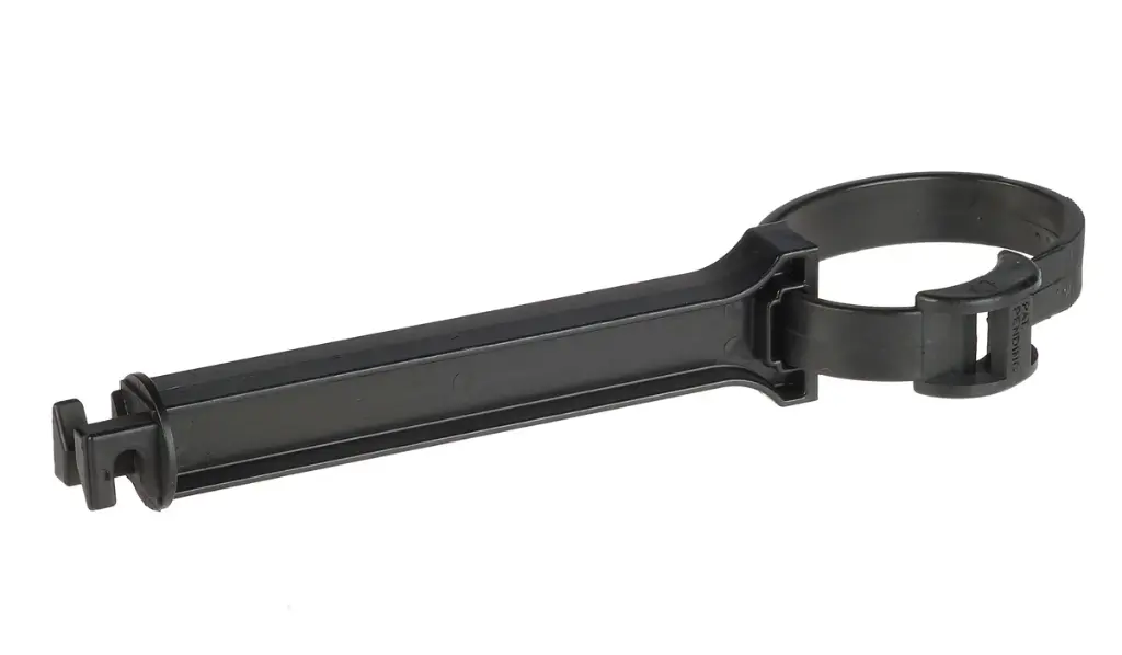Kunststof klemstrip met clip voor 60 mm ronde palen