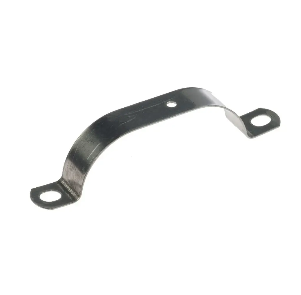 Eindstrip buisklem RVS stripverbinder voor ronde buis paal Ø 60 mm RAL 6009 groen