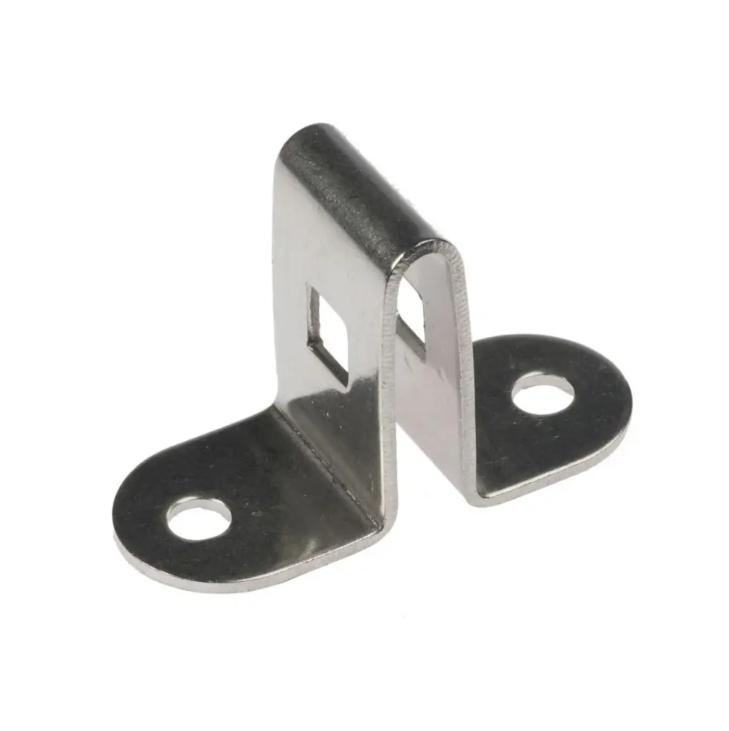 Montagebeugel voor dubbelstaafmatten RVS 304 RAL 9005 zwart