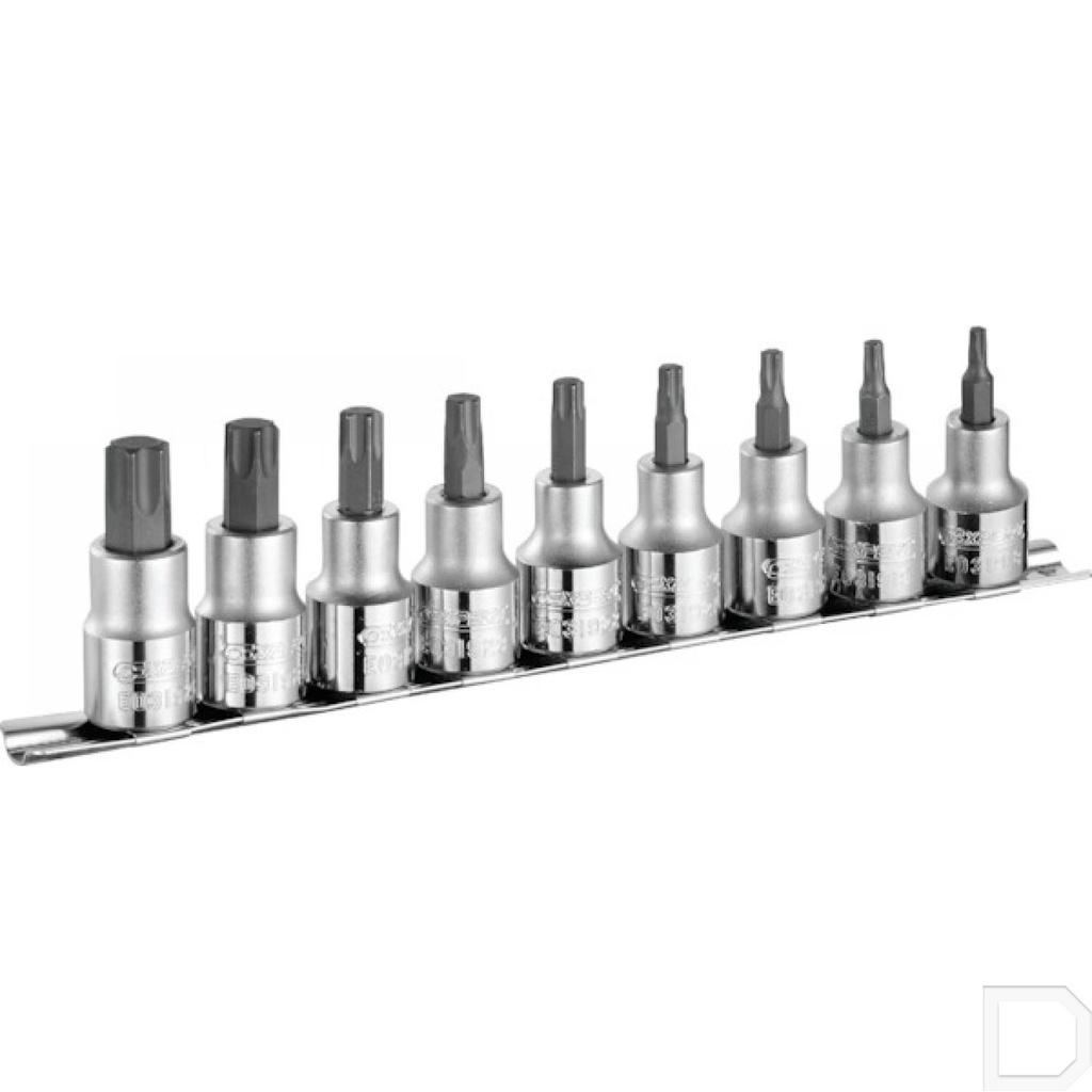 1/2" schroevendraaierbits set 9-delig Torx
