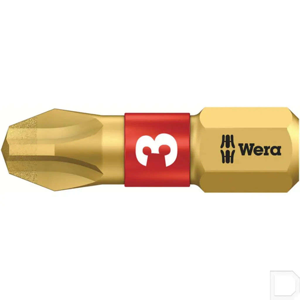 Schroefbit 1/4" 6-kant met Philips PH3 25mm lang RVS Wera
