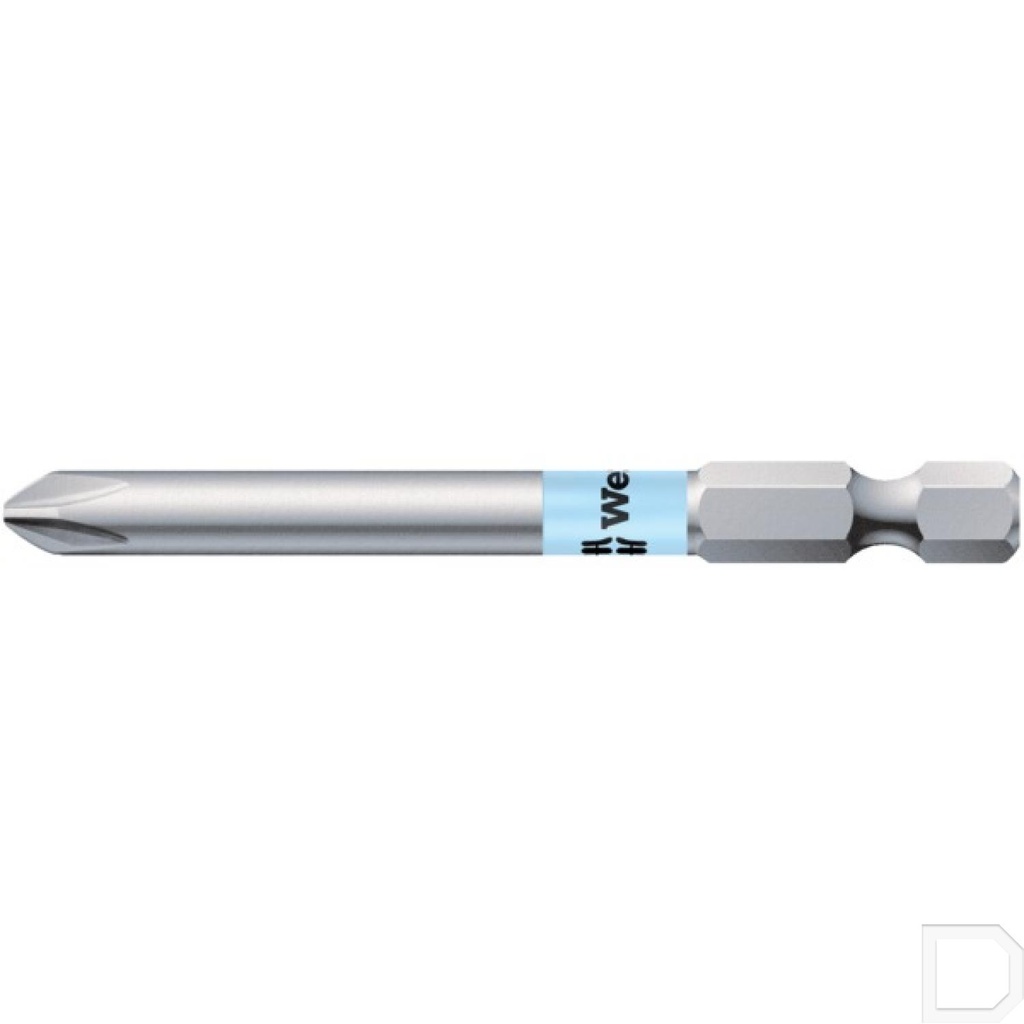 Schroefbit 1/4" 6-kant met Philips PH2 89mm lang RVS Wera