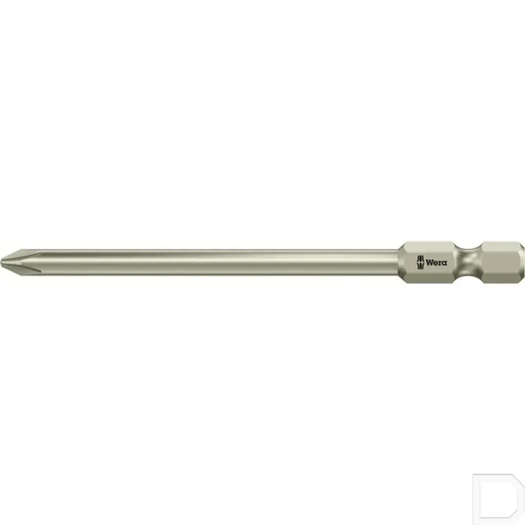 Schroefbit 1/4" 6-kant met Philips PH2 89mm lang RVS