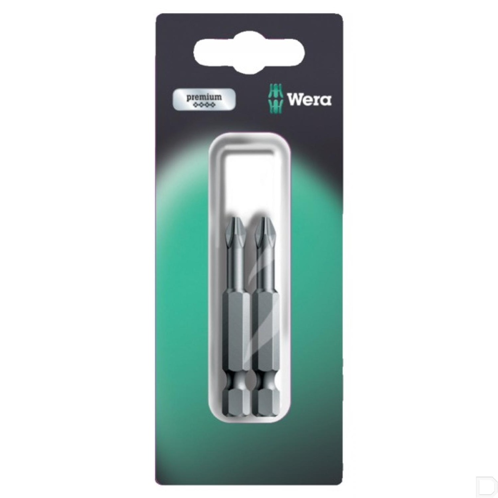 Schroefbit 1/4" 6-kant met Philips PH1 50mm lang 2 stuks