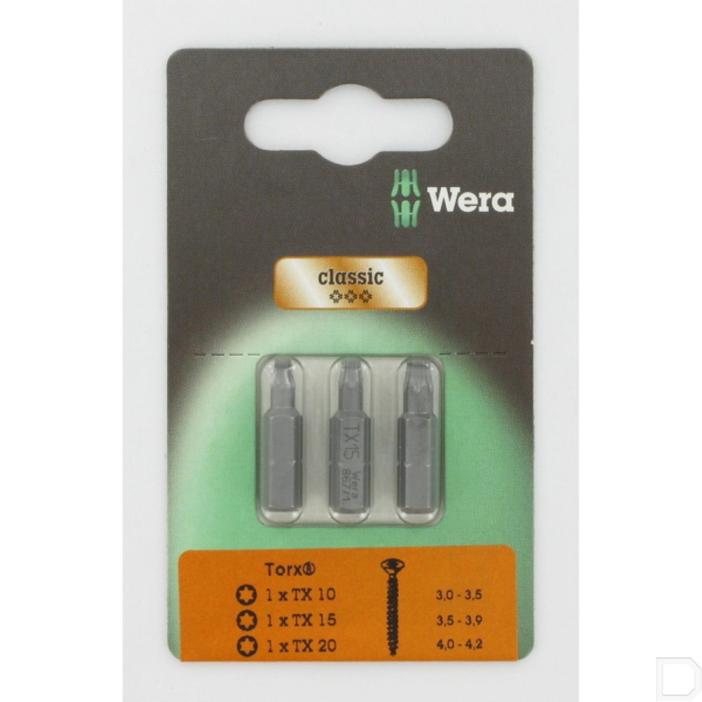 Schroefbits 1x TX10/Tx15/Tx20 Wera