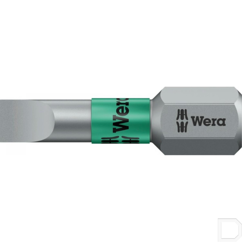 Schroefbit 1/4" 6-kant met zaagsnede 8mm 25mm lang Wera