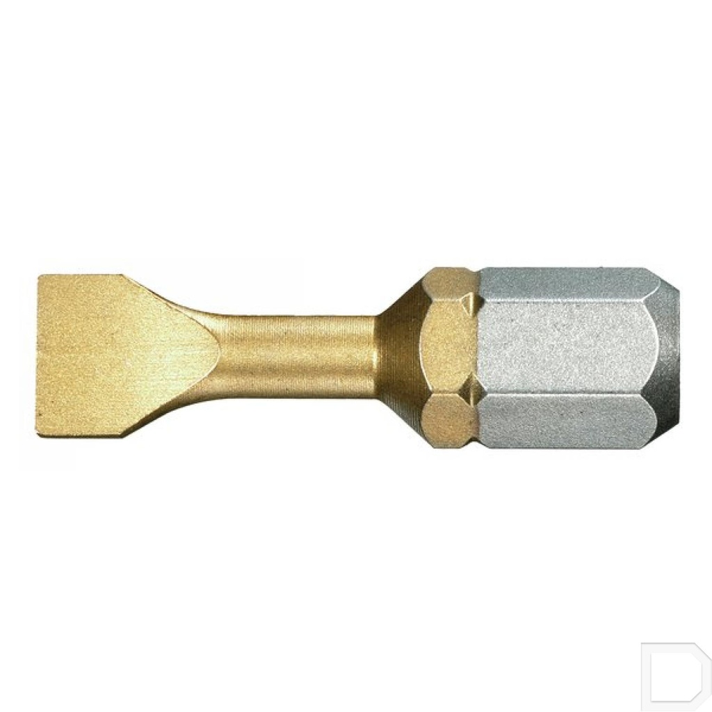 Schroefbit 1/4" 6-kant met zaagsnede 7,5mm 25mm lang titanium Facom
