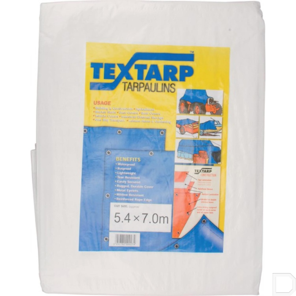 Afdekzeil Polytarp 7,0x5,5m wit