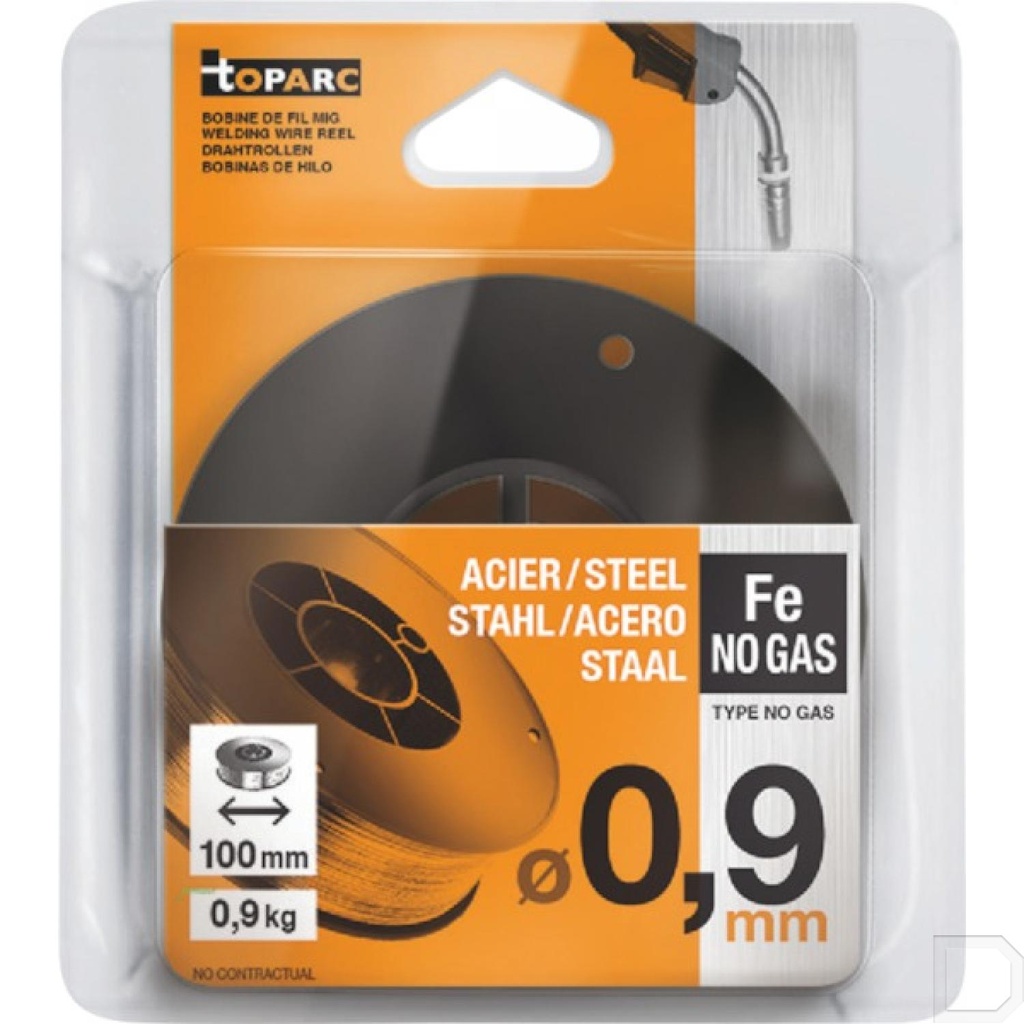 Lasdraad zonder gas Ø0,9x100mm breed 0,9kg 