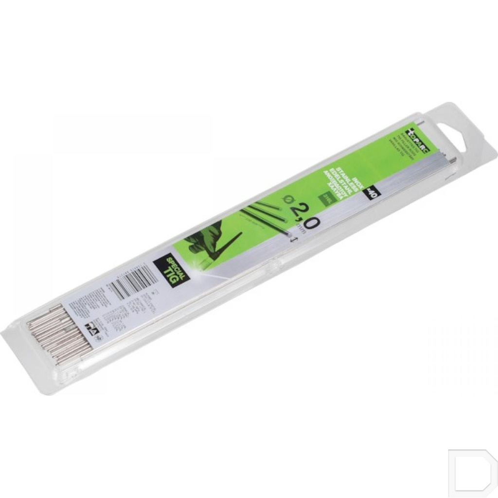 Lasstaaf TIG 316LSi staal Ø2mm 330mm lang
