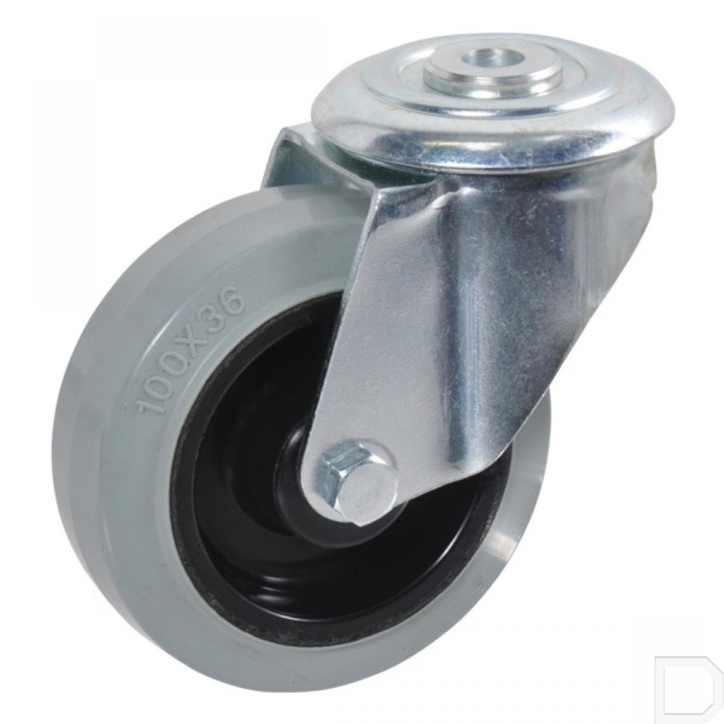 Apparatenzwenkwiel met glijlager 100mm