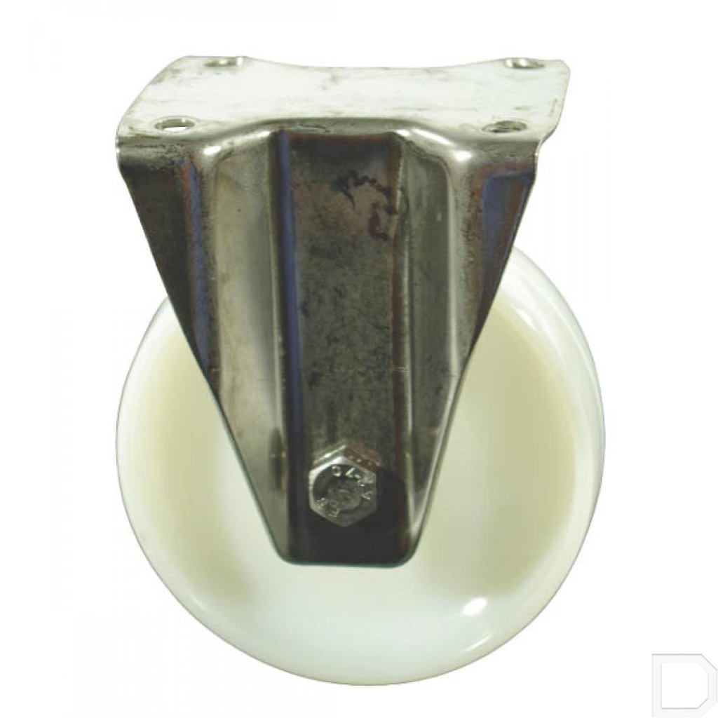 Bokwiel RVS 100mm met glijlager
